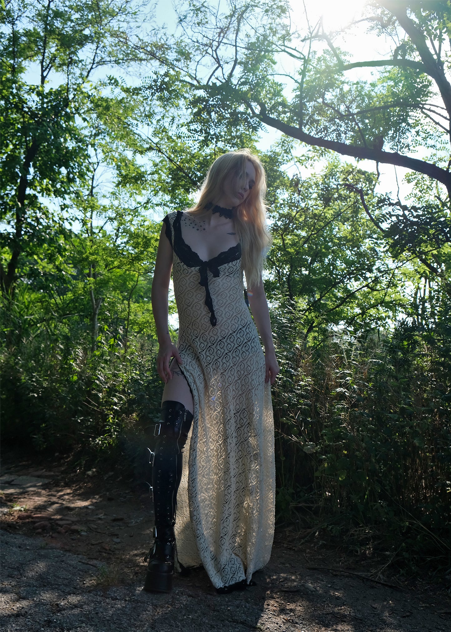 The Gaia Slip Dress + Bra Set