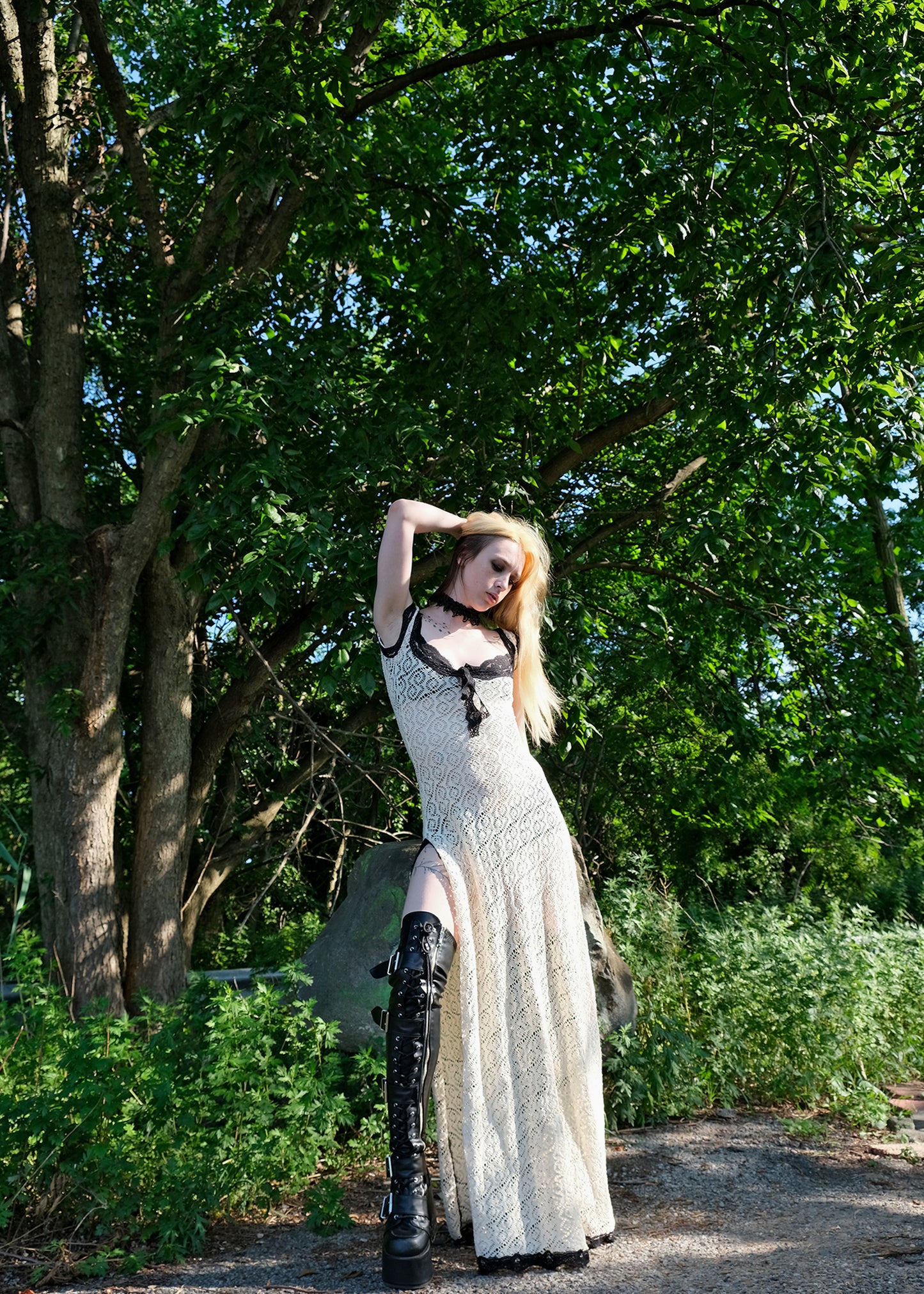 The Gaia Slip Dress + Bra Set