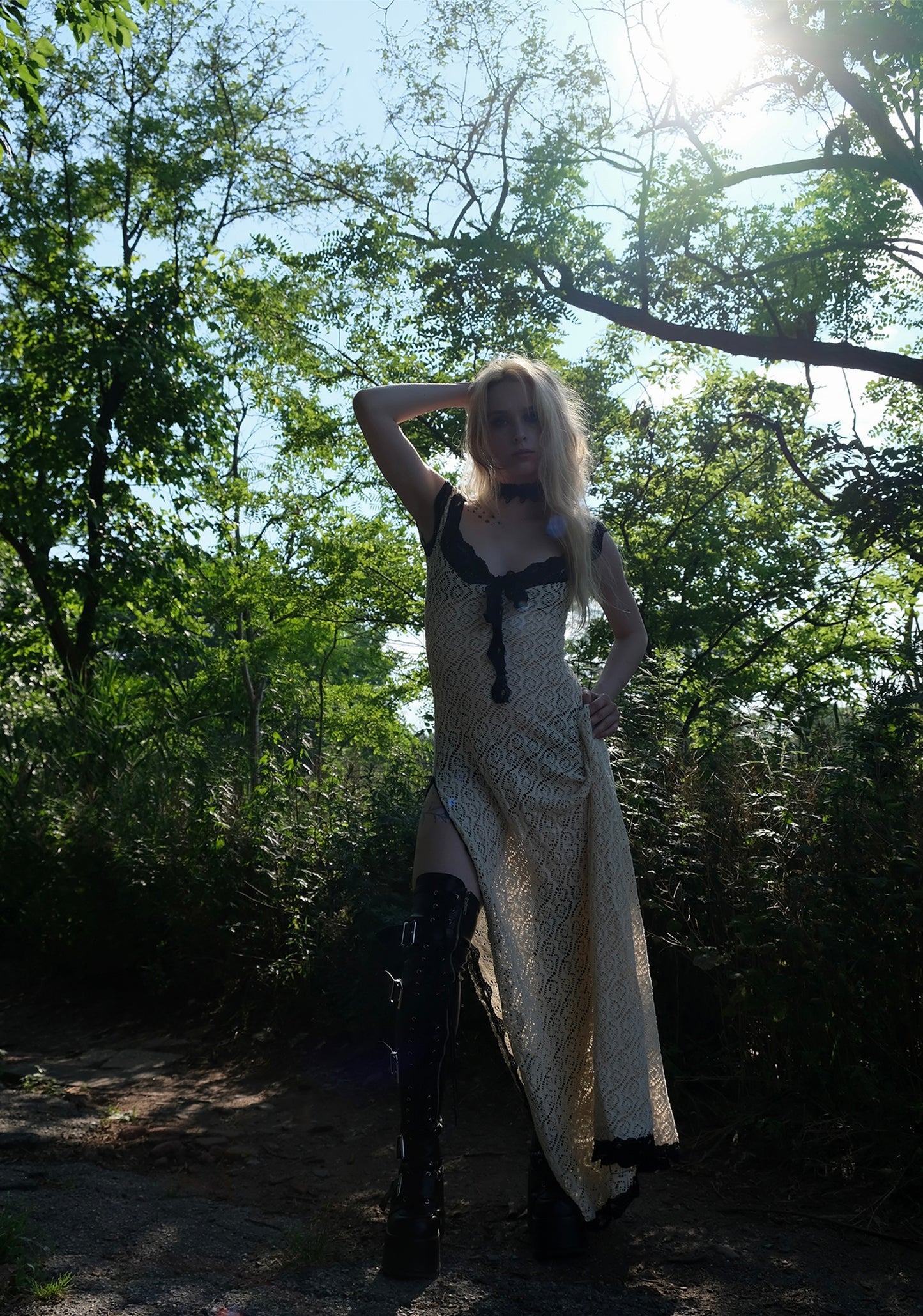 The Gaia Slip Dress + Bra Set
