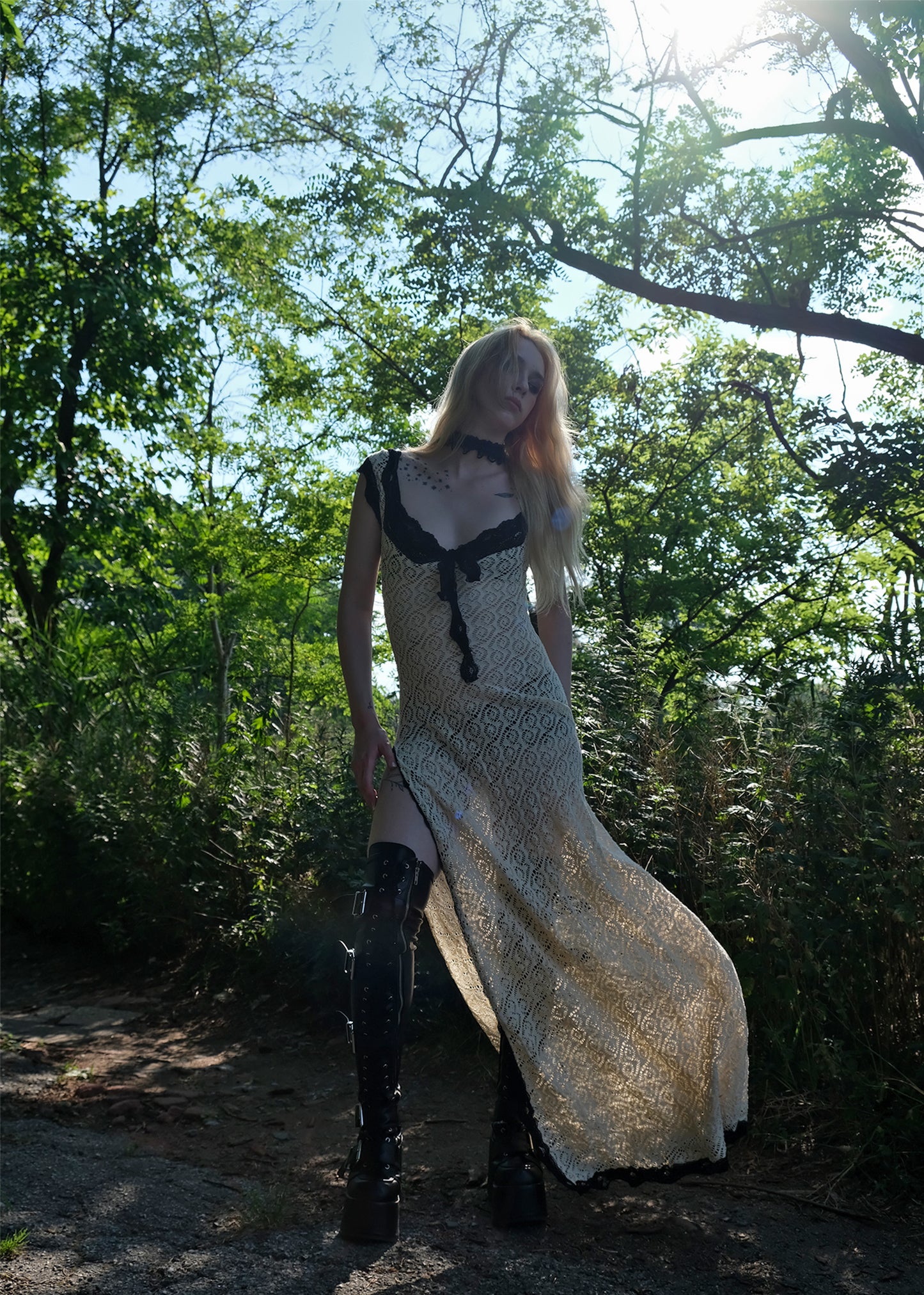 The Gaia Slip Dress + Bra Set